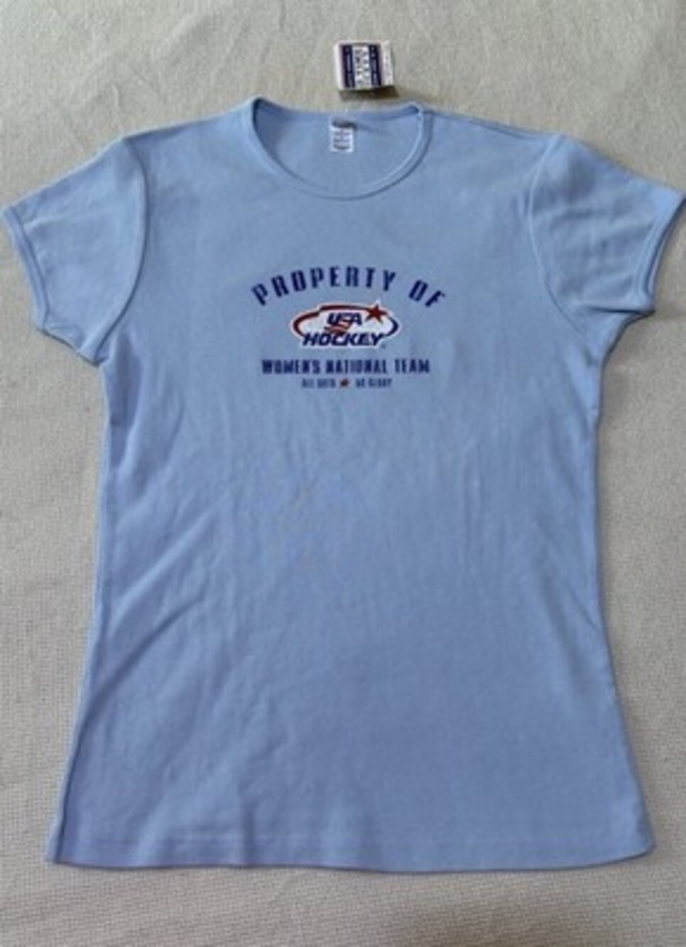 Vintage 2006 USA Hockey Women's National Team T-Shirt Blue Large Hilton NWT